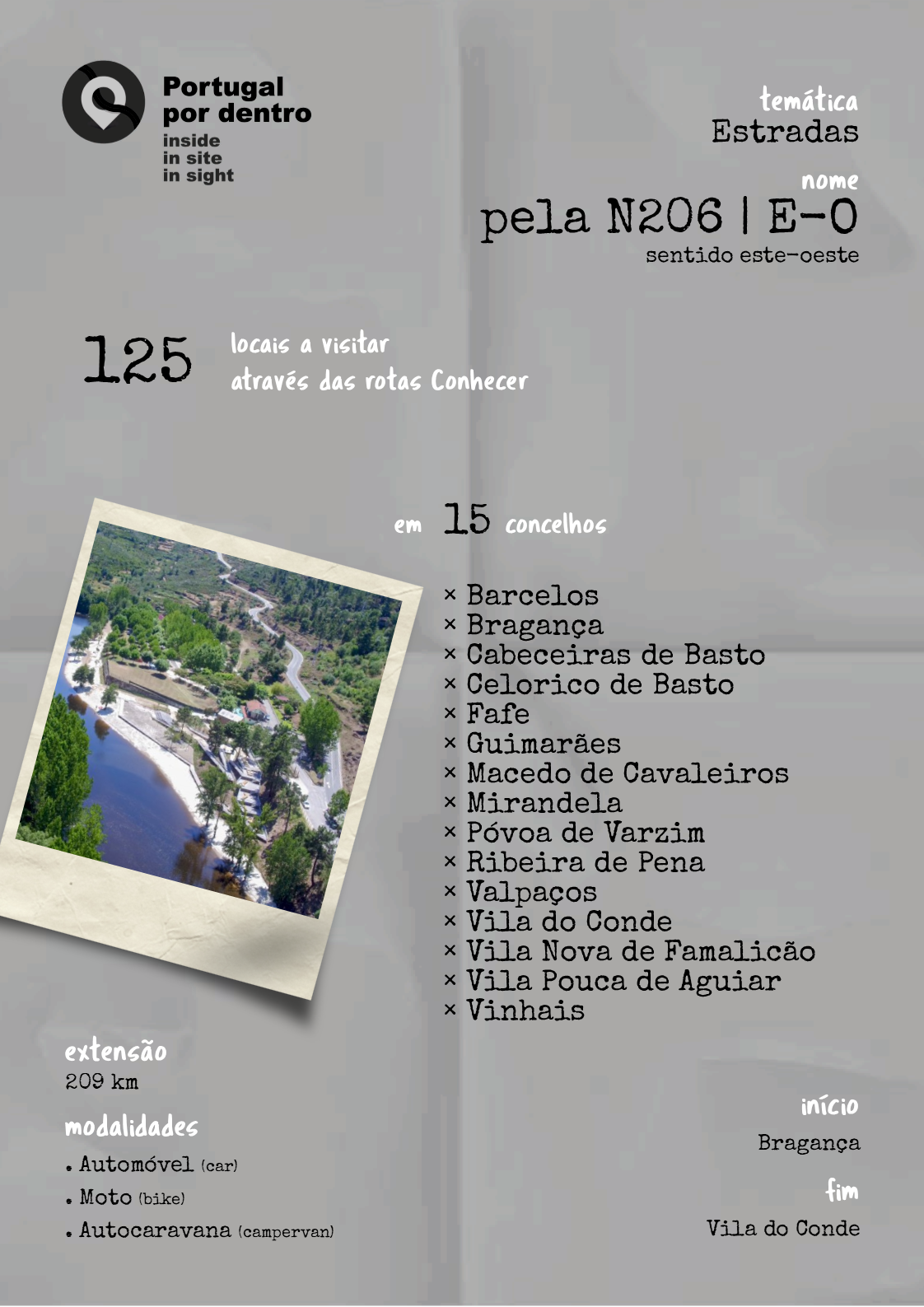 pela N206 . E-O